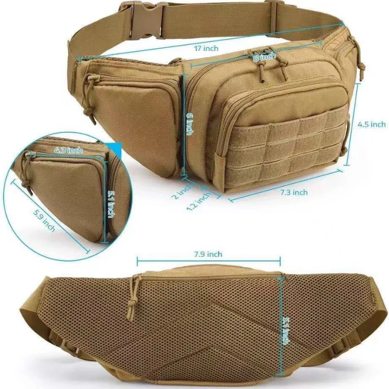 sac de taille pour moto, sac à dos en nylon, pochette pour téléphone de randonnée, sports de plein air, chasse, escalade, camping, ceinture cs airsoft