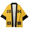 kimono graphique bagua traditionnel chinois, mode extérieure, cardigan de plage rétro classique, tendance taoïste haori, style japonais