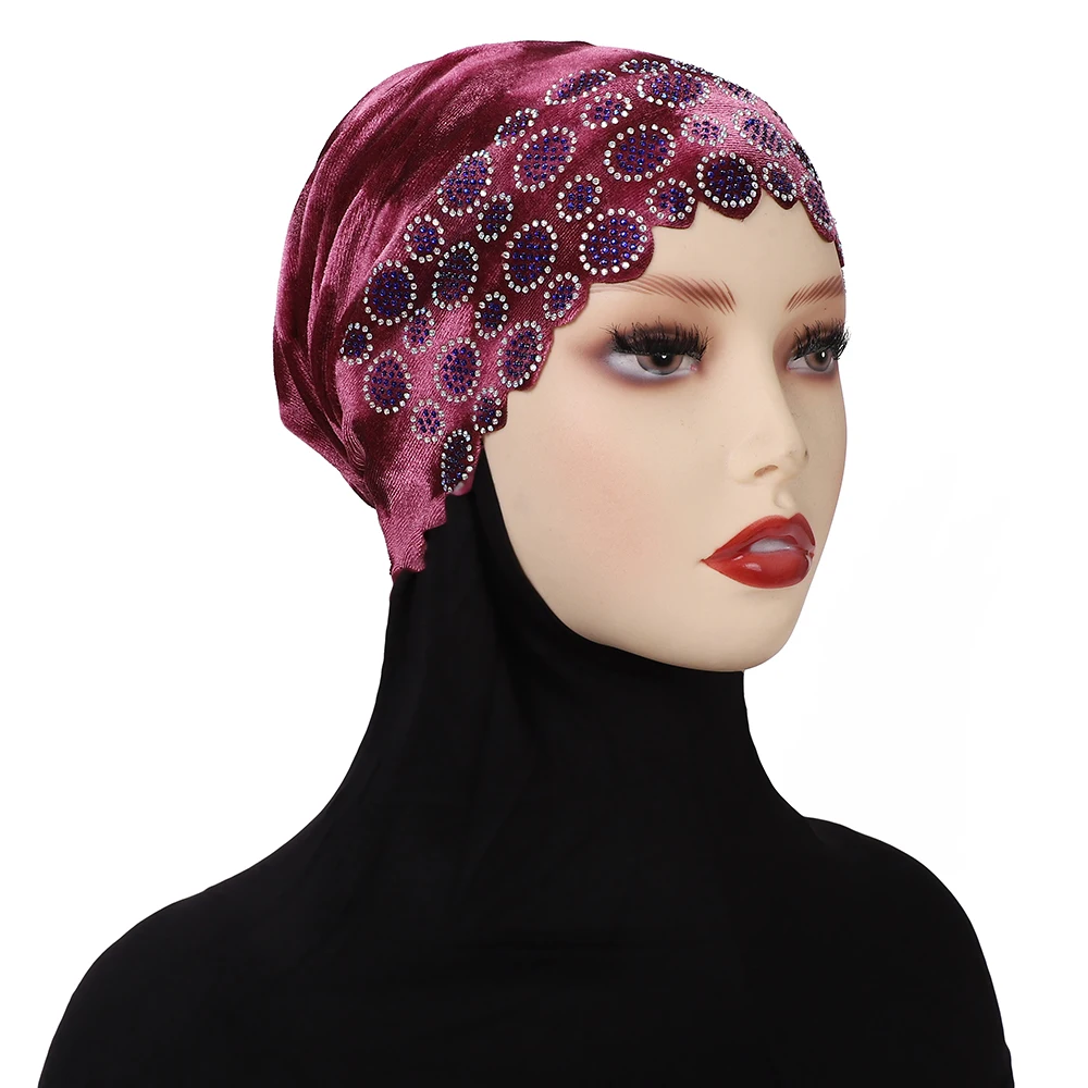 Nouveau Design musulman sous-écharpe Hijab casquette Turban instantané Abaya Hijab foulard Bonnet diamants africains bandeau Nouveau Design musulman sous-écharpe Hijab casquette Turban instantané Abaya Hijab foulard Bonnet diamants africains bandeau