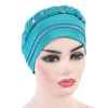 turban hijab musulman à couverture complète avec côtes tressées, écharpe islamique, chapeaux intérieurs, bonnet, couverture de sauna