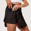 jupe de yoga imprimée pour femme, short athlétique, taille haute légère, poches, simple, sport