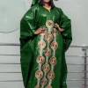 robe longue bazin pour femme – robes de soirée abaya multicolores, robes africaines brodées pour les soirées élégantes et les bals