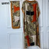 winyi abaya pour femmes musulmanes, robe africaine dubaï, col ras du cou, kaftan imprimé, robe maxi élégante