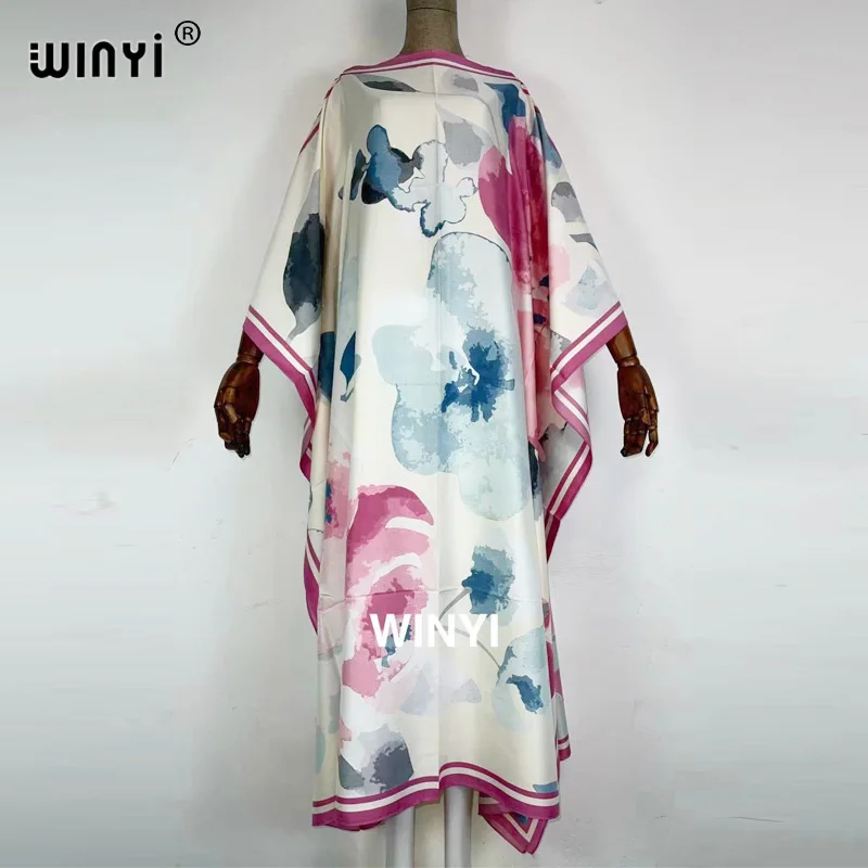 winyi abaya d'été pour femmes, grande taille, imprimée, élégante, décontractée, sexy, robe de plage, 2021