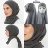 Hijab en Mousseline de Soie pour Femme Musulmane, avec Casquette, Instantané, Sans Pince, avec Nik, Prêt à vitation Hijab en Mousseline de Soie pour Femme Musulmane, avec Casquette, Instantané, Sans Pince, avec Nik, Prêt à vitation