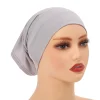 jersey de coton musulman intérieur hijab casquette couleur unie écharpe sous écharpe tube casquette respirant sport hijab casquette femmes sous écharpe
