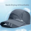 casquettes de baseball respirantes pour hommes et femmes, maille demi creuse, chapeau de soleil à séchage rapide, unisexe, protection solaire extérieure, casquette de sport réglable