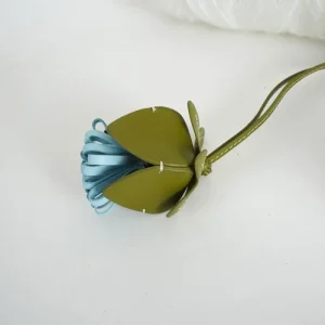 Accessoire de sac boule de pompon de fleur chic et décoration de voiture ; Pendentif en cuir de luxe