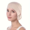 2024 nouveau simple monochrome turban sous capuchon décontracté polyvalent élastique modal hijab casquette extérieure respirant intérieur hijabs casquette