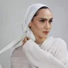 nouvelles bretelles foulards hijab instantané écharpe pour femmes châle extensible plaine bandeau musulman mode longues enveloppes islam turban