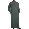 nouveau islam qamis robes musulmanes surdimensionnées à manches longues bouton caftan arabe costume moyen orient dubaï abaya haute qualité hommes vêtements