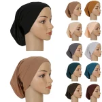 Coton Modal intérieur Hijab sous-capuchon musulman Turban Islam sous-écharpe Hijab Bonnet doux extensible HIjabs Tube casquette Turbante Mujer chapeau
