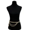 gland or chaîne ceinture pour femmes robes marque de créateur de luxe punk frange argent taille ceintures femme métal doré robe ceinture