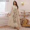 Robe musulmane pour femmes Jalabiya Abaya broderie Mujer robes Ramadan robes longues Robe caftan marocain robes dubaï caftan