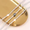 collier de perles d'eau douce rétro artistique, pendentif de perles, bijoux bohème faits à la main, bijoux élégants, cadeau d'anniversaire
