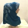 foulard hijab musulman de haute qualité h102, écharpe islamique à enfiler avec des biscuits, cadeau pour ramadhan
