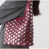sacs pour femmes style punk embelli double face rond rivet incrusté niche luxe sac seau chic dame sous les bras sac à bandoulière