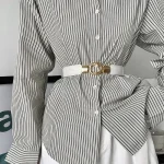 Ceinture élastique fine pour femme, ceinture ronde commandée, ceintures élégantes, ceintures de cuir chevelu à la mode, accessoires vestisens