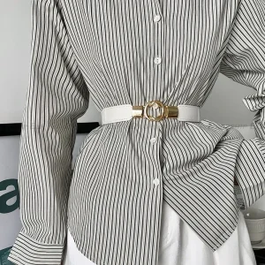 Ceinture élastique fine pour femme, ceinture ronde commandée, ceintures élégantes, ceintures de cuir chevelu à la mode, accessoires vestisens