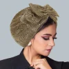 Hijab avec nœud papillon pour femme musulmane, bonnet turban pour femme, élastique doux, foulard rond, chapeaux indiens, document solide, mode