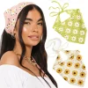 Crochet bandeau pour femmes tricot impression Bandanas Turban bandeaux mode nouveaux bandeaux élastiques accessoires de cheveux