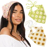 Crochet bandeau pour femmes tricot impression Bandanas Turban bandeaux mode nouveaux bandeaux élastiques accessoires de cheveux