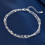 Bracelets de perles en argent Sterling 925 pour femmes, luxe coréen multicouche, chaîne réglable, bijoux fins de fête, cadeaux