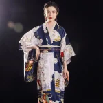 Costume de Cosplay Kimono japonais traditionnel imprimé Floral élégance Sakura fille robe Kimono Style asiatique japonais