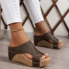 mode femme chaussures d'été sandales sandales compensées pour femmes élégantes femmes sandales glisser huaraches femme femmes talons chaussures