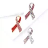 Broches de ruban de sensibilisation en strass pour femmes, épingle à revers, robe, bijoux de fête, accessoires cadeaux