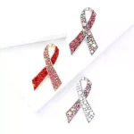 Broches de ruban de sensibilisation en strass pour femmes, épingle à revers, robe, bijoux de fête, accessoires cadeaux