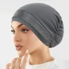 nouveau hijab musulman femmes écharpe cheveux accessoires doux tissu élastique chapeau couvre tête large nuit sommeil bonnet hijabs pour fille