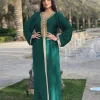eid satin abaya dubaï jalabiya robe musulmane turquie islam robe longue djelaba femme musulman robes pour femmes caftan marocain