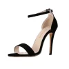 Femmes sandales talons aiguilles 2025 été classique bout ouvert bride à la cheville talon élégant robe de soirée de mariage talons hauts chaussures escarpins Sexy