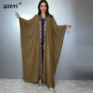WINYI abaya dubaï luxe kimonos lâche femme musulmane robes Cardigan tenues de plage Caftan plage couvrir robe de soirée maxi manteau WINYI abaya dubaï luxe kimonos lâche femme musulmane robes Cardigan tenues de plage Caftan plage couvrir robe de soirée maxi manteau