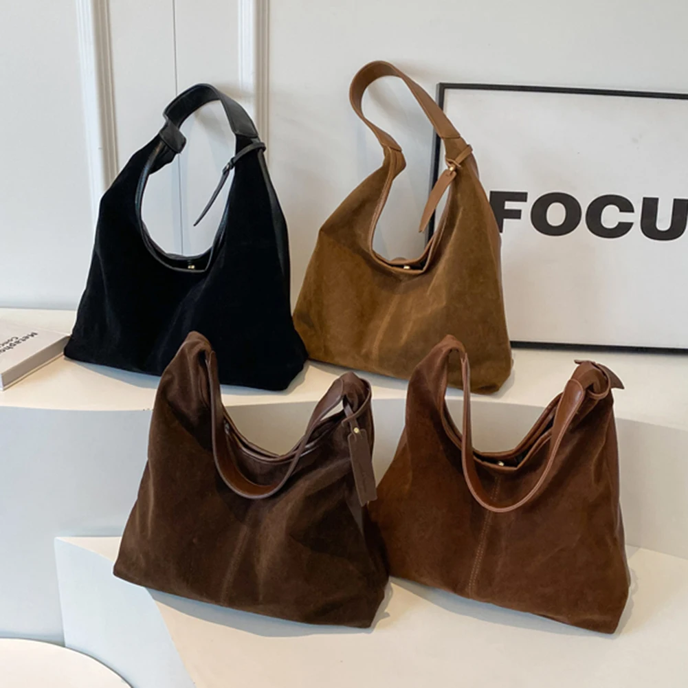 Sac à main Vintage pour femmes, sac à bandoulière, couleur unie, grande capacité, sacs de Shopping, fourre-tout pour dames, automne hiver