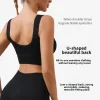 soutien gorge de sport sans couture pour filles, vêtements de yoga, résistant aux chocs, confortable, gilet de fitness, respirant, évacuant l'humidité