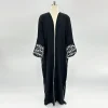 mode classique brodé abaya hijab robe kimono manteau vêtements d'extérieur femmes à manches longues en vrac arabe musulman dubaï marocain caftan