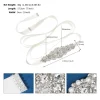 ruban doux ceinture de mariée longue argent ceinture de mariage robe ceinture style coréen ceintures de mariée mariage