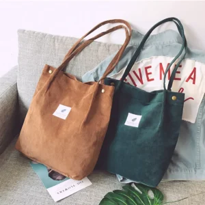Sacs pour femmes 2021 sac à bandoulière en velours côtelé sacs à provisions réutilisables fourre-tout décontracté femme sac à main pour un certain nombre de livraison directe