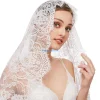t4md church veil mantilla latin veaux masse conception dentelle florale pour les revêtements tête