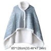 couverture en flanelle double couche décontractée, châle chaud et épais, cape enveloppante pour femmes, écharpe de voyage