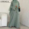 robe hijab luxueuse brodée de fleurs pour femmes musulmanes, élégante, dubaï, modeste, abaya eid, fête islamique, jalabiya, kaftan turquie
