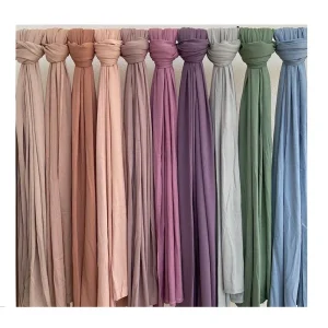 Femmes Musulmanes Stretchy Jersey Hijab Écharpe Plaine Coton Jersey Hijabs Foulards Islamique Doux Turban Tête Wraps Foulard 170X60cm