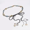 corde de taille de style bohème nouée ethnique faite à la main avec perles en bois pour femmes, ceinture de style station décontractée.