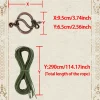 ceinture de style corde longue renaissance, avec croix troll, sorcière médiévale, corde païenne, chaîne de taille, accessoire de costume pour robe