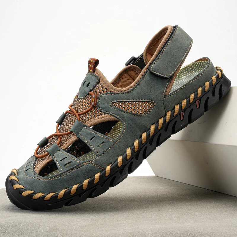 Sandales de sport à bout fermé pour hommes, légères, confortables, respirantes, de randonnée, à séchage rapide, multicolores, pour aventure en plein air
