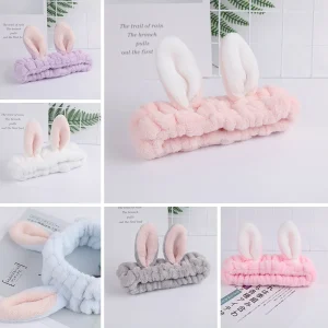 Bandeaux de tête pour femmes, nœuds de cheveux doux mignons, bandeau de sauna, bandeaux de lavage du visage, turbans de maquillage, bandage, accessoires pour filles