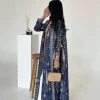 kaf dubaï abaya luxe manteau de soirée femmes robe formelle eid abaya ramadan 2025 femme plissé cardigan à manches longues trench manteaux