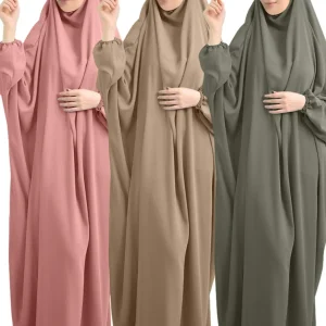 Eid à capuche femmes musulmanes Hijab robe vêtement de prière Abaya longue Khimar couverture complète Ramadan robe Abayas vêtements islamiques Niqab jilbab Eid à capuche femmes musulmanes Hijab robe vêtement de prière Abaya longue Khimar couverture complète Ramadan robe Abayas vêtements islamiques Niqab jilbab
